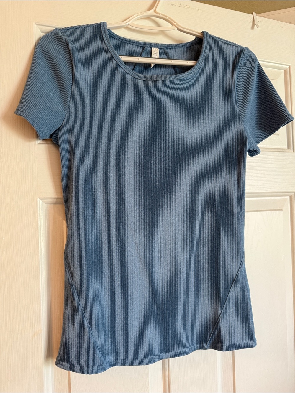 Threads 4 Thought Dusty Blue Ribbed Short Sleeve Tee